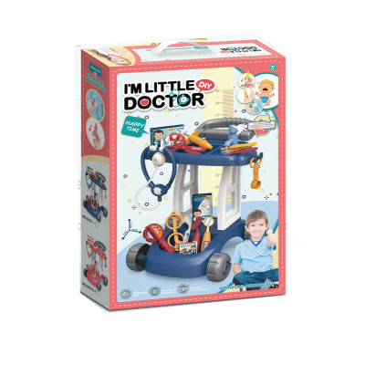 عربة دكتور مع اكسسوارات ازرق