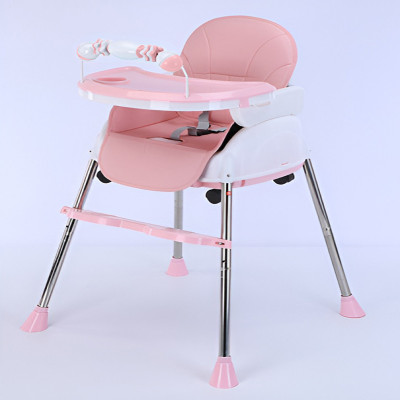 بيبي لوف كرسي طعام متعدد الوظائف 3 في 1 وردي