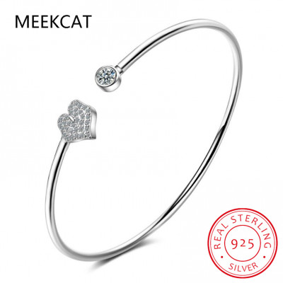 سوار فضة استرليني 925 مفتوح للنساء ، 100 حقيقي ، م...