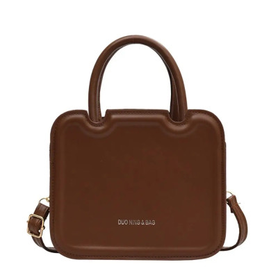 حقيبة كروس عصرية بلون سادة للنساء بسحاب صغير على ا...