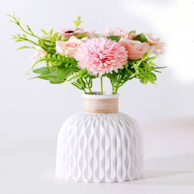 زهرية زخرفية غير مائية على الطاولة ، مزهرية المشاه...