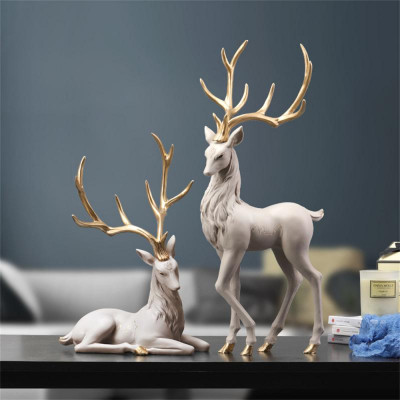 Deer Decoration Black Reindeer Ornaments for Shelf...