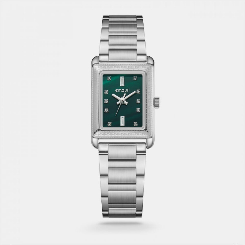 ساعة نسائية من إيمزوري بتصميم أنيق ولون أخضر من ال...