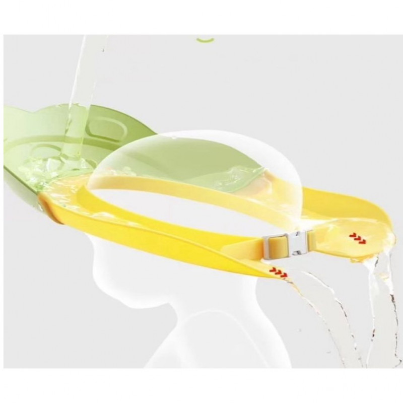 قبعة استحمام للأطفال لحماية العين والأذن مع شريط م...