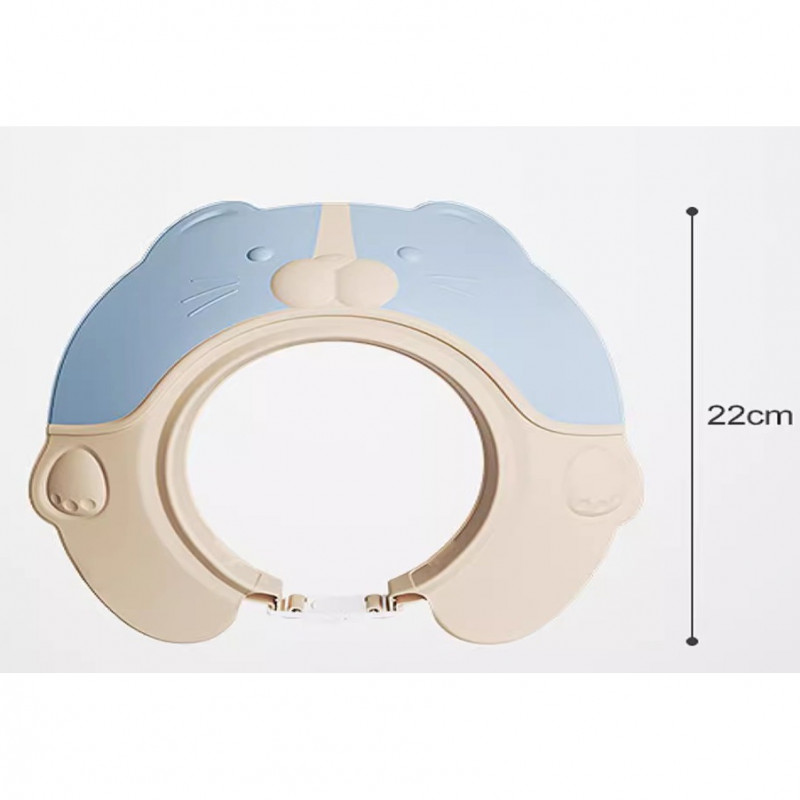 قبعة استحمام للأطفال لحماية العين والأذن مع شريط م...