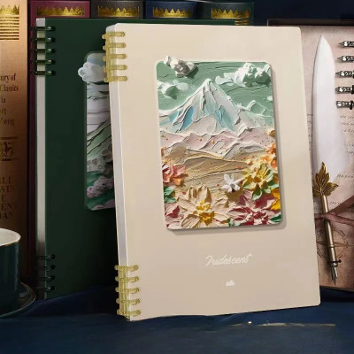 دفاتر أوراق فضفاضة ، غطاء طلاء زيتي ، دفتر خط أفقي...