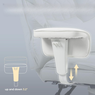 كرسي ألعاب كمبيوتر عالي الظهر مع مساند للذراعين قا...