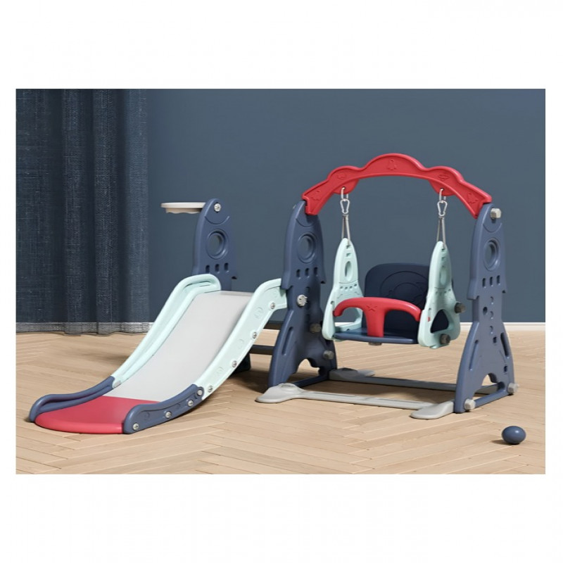 زحليقة مع مرجيحة علي شكل صاروخ مع كرة سلة 3*1 ,157...