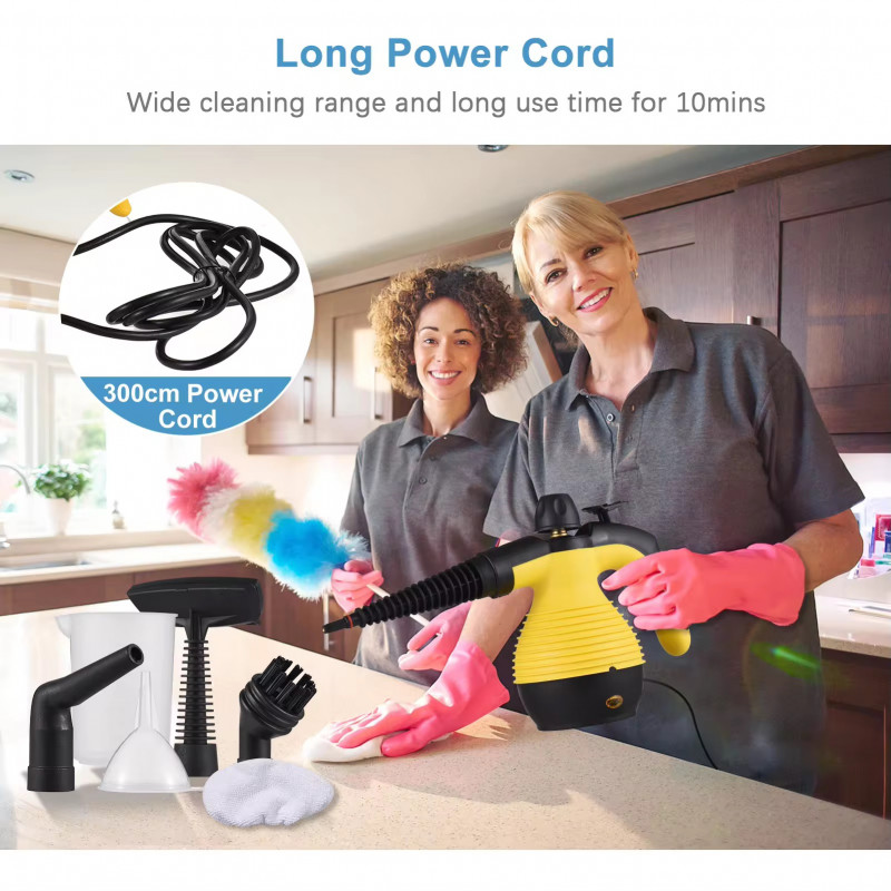 جهاز تنظيف بالبخار محمول ومتعدد الاستخدام مع 9 اكس...