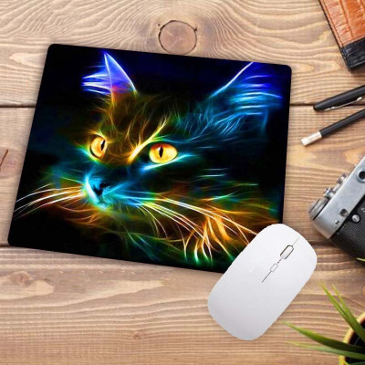 عرض ترويجي كبير لوحة ماوس للطاولة بتصميم كرتوني لطيف برأس قطة مقاس 22x18سم لوحة مفاتيح كمبيوتر محمول لوحة مفاتيح مزينة بأشكال حيوا...