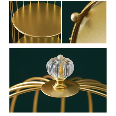 قفص الطيور المعدني منظم تخزين مستحضرات التجميل وأح...