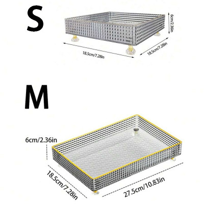 رف تخزين مستحضرات تجميل شفاف ، طاولة عرض علاج بالر...
