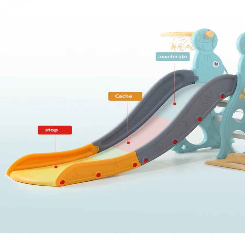 زحليقة أطفال قابلة للطي مع كرة سلة ,146*43*98.5 سم...