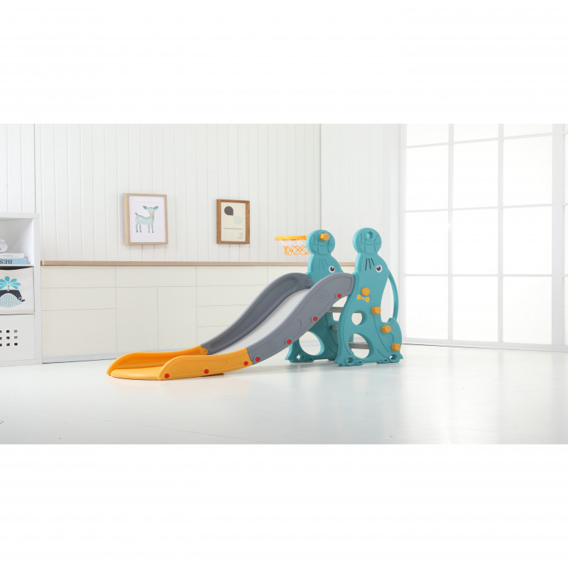 زحليقة أطفال قابلة للطي مع كرة سلة ,146*43*98.5 سم...