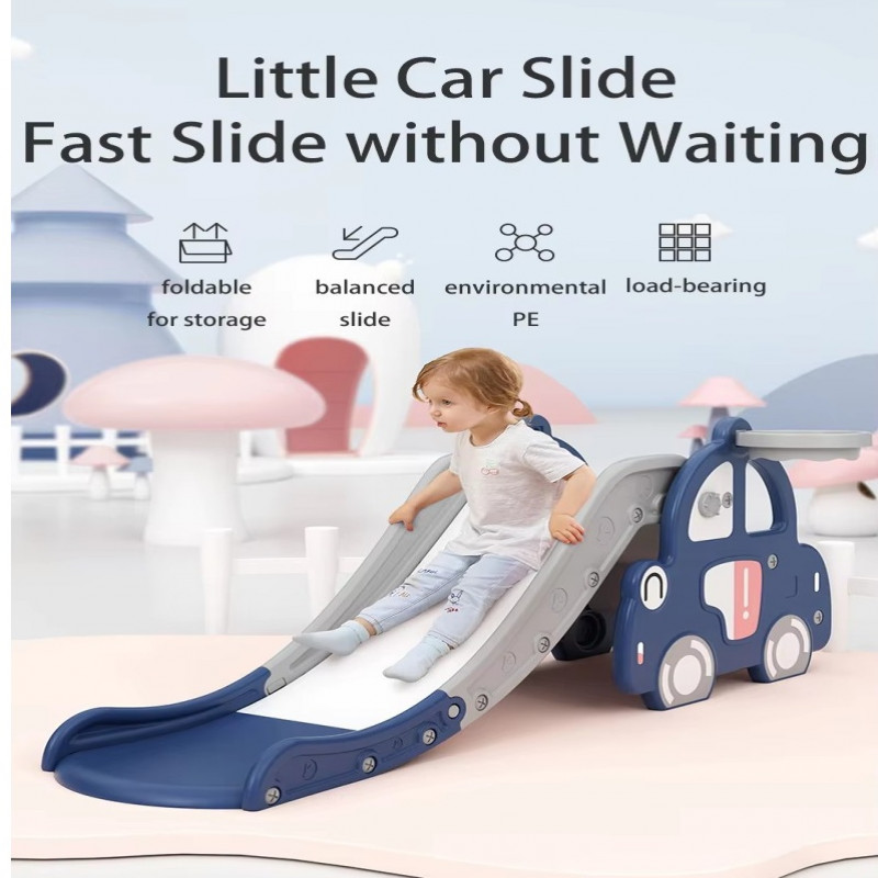 زحليقة علي شكل سيارة مع كرة سلة,أزرق