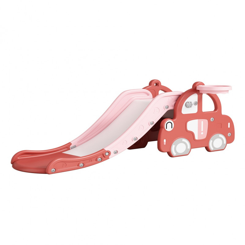 زحليقة علي شكل سيارة مع كرة سلة, لون وردي