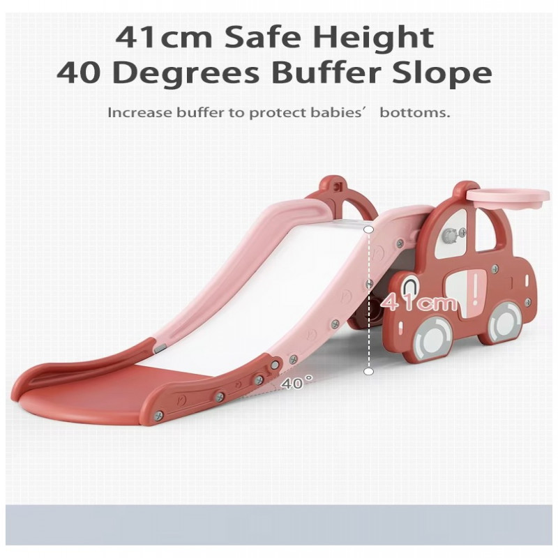 زحليقة علي شكل سيارة مع كرة سلة,وردي