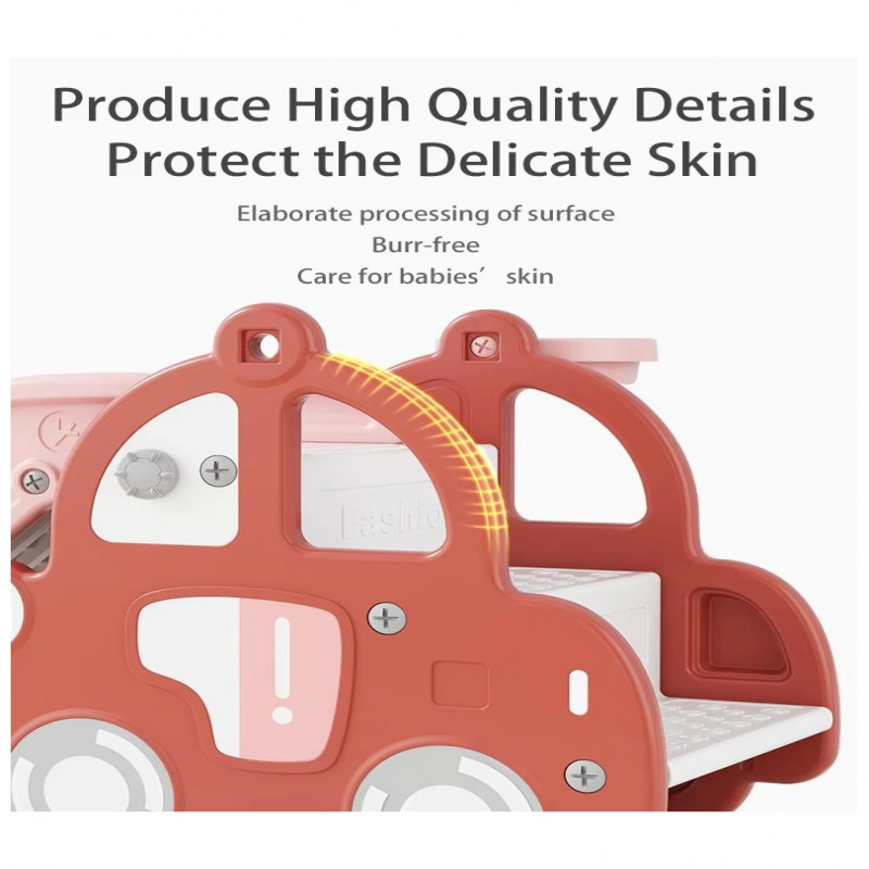 زحليقة علي شكل سيارة مع كرة سلة,وردي