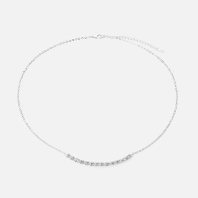 شوكر نسائي بتصميم ملفت بلون فضي | MJN033F1103