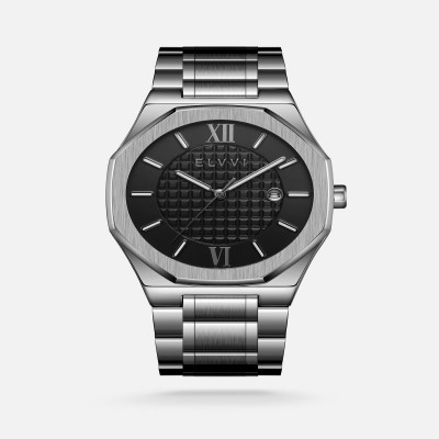 ساعة رجالية من الفي بلون رمادي