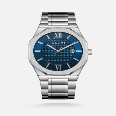 ساعة رجالية من الفي بلون فضي