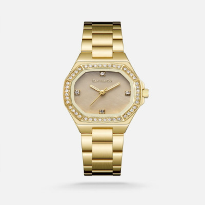 ساعة نسائية ستيل بلون ذهبي من الفي