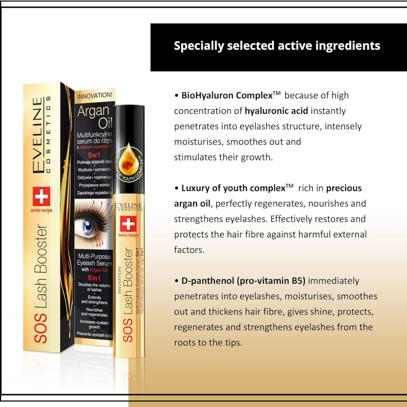 ايفلين سيروم معزز الرموش مع زيت الأرجان 5 في 1- 10...