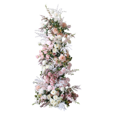 سلسلة وردية خلفية ترحيبية ، ديكور الزفاف ، قوس الق...