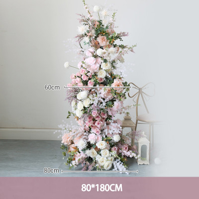 سلسلة وردية خلفية ترحيبية ، ديكور الزفاف ، قوس الق...