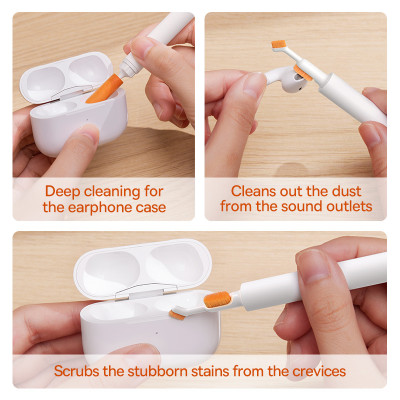 فرشاة تنظيف Baseus لسماعات الأذن بلوتوث، مجموعة أد...