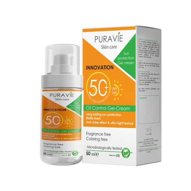 بيورافي واقي شمسي 50 مل للبشرة الدهنية