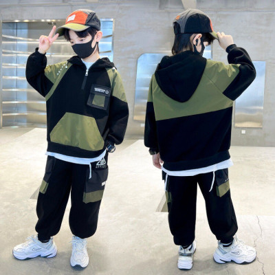 مجموعة هوديس مبطنة بالصوف للأولاد أطقم ملابس أطفال...