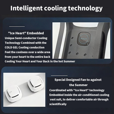 سترة تبريد بتقنية شبه الموصل (Ice Heart) مع مراوح...